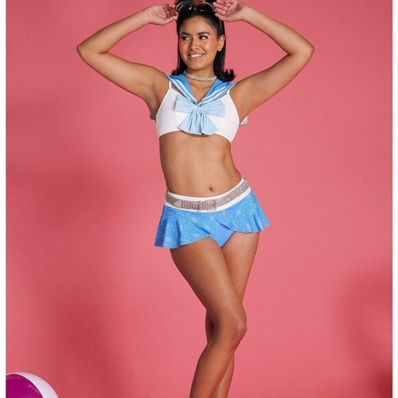 Sailor Moon Sailor Mercury Cosplay Bikini Swim suit Set S, M - Picture 1 of 3
